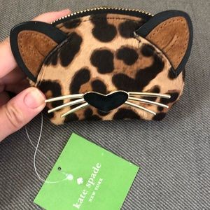 Kate Spade leopard dumpling coin purse